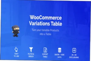 WooCommerce Variations Table Nulled Free Download