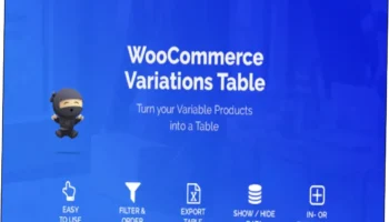 WooCommerce Variations Table Nulled Free Download